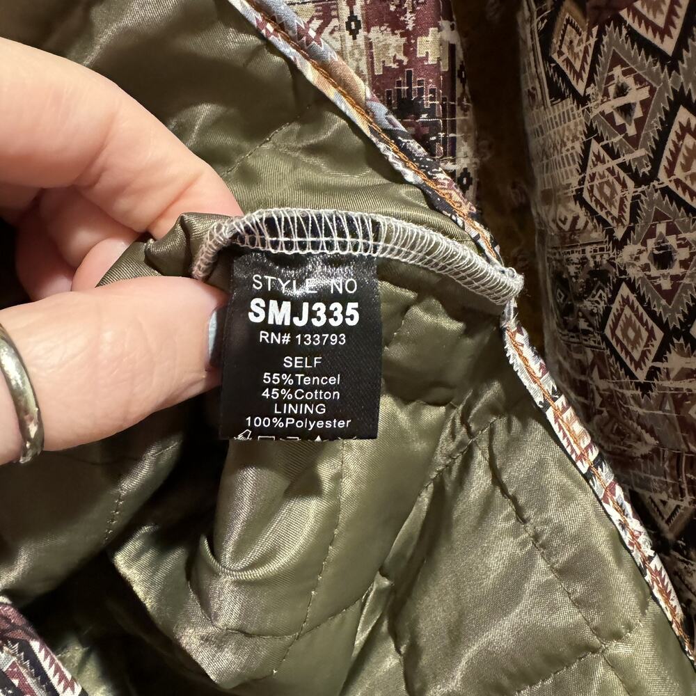 POL Quilted Patchwork Jacket Oversized Floral Size M/L - Picture 6 of 7